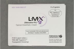 LMX 4 Lidocaine 4% Topical Analgesic Cream - 5 Grams - 5 Each