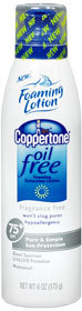 Coppertone Oil Free Foaming Lotion Sunblock SPF 75+ - 6 Ounces