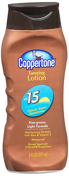 Coppertone Tanning Lotion SPF 15         - 8 Ounces