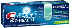 Crest Pro-Health Clinical Gum Protection Toothpaste, Invigorating Clean Mint - 4 Ounces