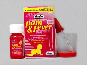 Rugby Infant Acetaminophen Suspension 80 Milligrams/0.8 Milliliters - 0.5 Ounces