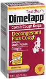 Dimetapp Toddler's Cold and Cough Drops Decongestant Plus Cough  -  0.5 OZ