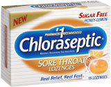 Chloraseptic Sore Throat Lozenges Sugar Free Honey-Lemon  -  15 EA