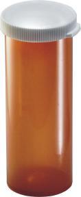 PLASTAINER SNAP CAP Amber Vial 8.5 Dram - 400 Units