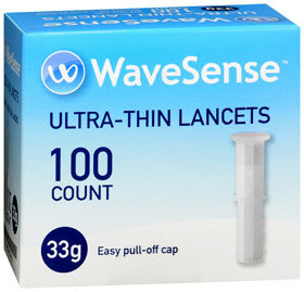 WaveSense Ultra-Thin Lancets, 33 Grams - 100 Each