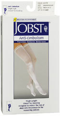 JOBST Anti-Embolism Thigh-High Closed Toe White - Medium - 1 Pair