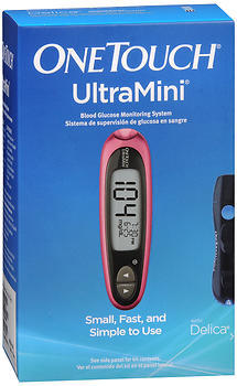 OneTouch UltraMini Blood Glucose Monitoring System, Pink Glow - 1 Each