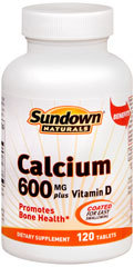 Sundown Naturals Calcium 600 mg Plus Vitamin D Tablets - 100 Each