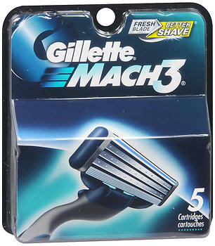 Gillette Mach3 Cartridges - 5 Each