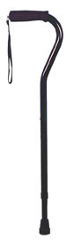 Drive Offset Cane with Wrist Strap, Black - 1 Each