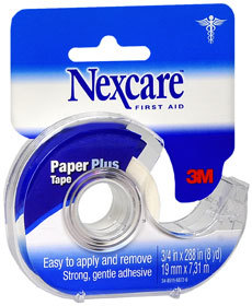 Nexcare First Aid Paper Plus Tape, 3/4" x 8 Yards - 1 Each