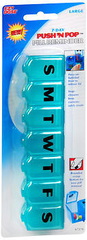 Ezy-Dose 7-Day Push 'n Pop Pill Reminder, Large