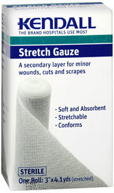 Kendall Stretch Gauze, 3" x 4.1 Yards - 1 Roll