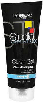 L'Oreal Paris Studio Clear Minded Clean Gel, Strong Hold - 6.8 Ounces