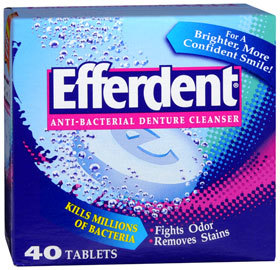 Efferdent Anti-Bacterial Denture Cleanser - 40 Tablets