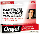 Orajel Oral Pain Reliever for Toothache, Regular Strength  - 0.33oz