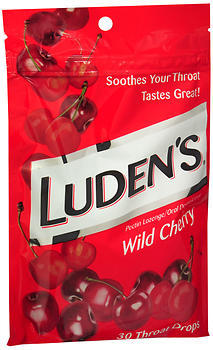 Luden's Throat Drops, Wild Cherry - 30 Each