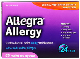 Allegra Adult 24 Hour Allergy - 45 Tablets