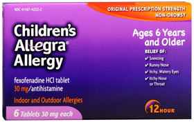Children's Allegra 12-Hour Allergy - 6 Tablets