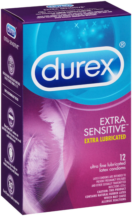 Durex Extra Sensitive Lubricated Ultra Thin Premium Condoms