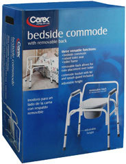 Carex Bedside Commode with Removable Back - 1 Each