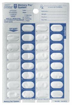 Unit Dose Cold Seal 31-Day Card - 500 Units