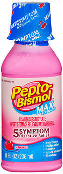 Pepto-Bismol Maximum Strength Liquid, Cherry - 8 Ounces