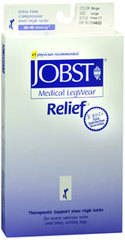 JOBST Medical Legwear Relief Knee-High, Beige - Large - 1 Pair