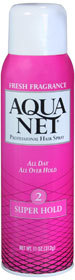 Aqua Net Hair Spray Aerosol Super Hold, Fresh Fragrance - 11 Ounces