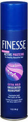 Finesse Aerosol Hairspray Extra Hold, Unscented - 7 Ounces