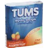 Tums Antacid with Calcium Supplement, Regular Strength, Assorted Fruit, Tablets  - 36ea