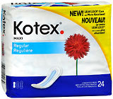 Kotex Maxi Pads Regular 12X24 Pack - 24 Pads