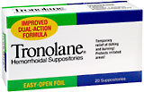 Tronolane Suppositories - 20 EA