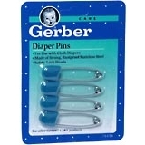 Gerber Diaper Pins for Cloth Diapers 4 Pack Sealed 2004 Yellow