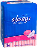 Always Maxi Pads Thin Regular Flexi-Wings 6X36 Pack - 36 EA