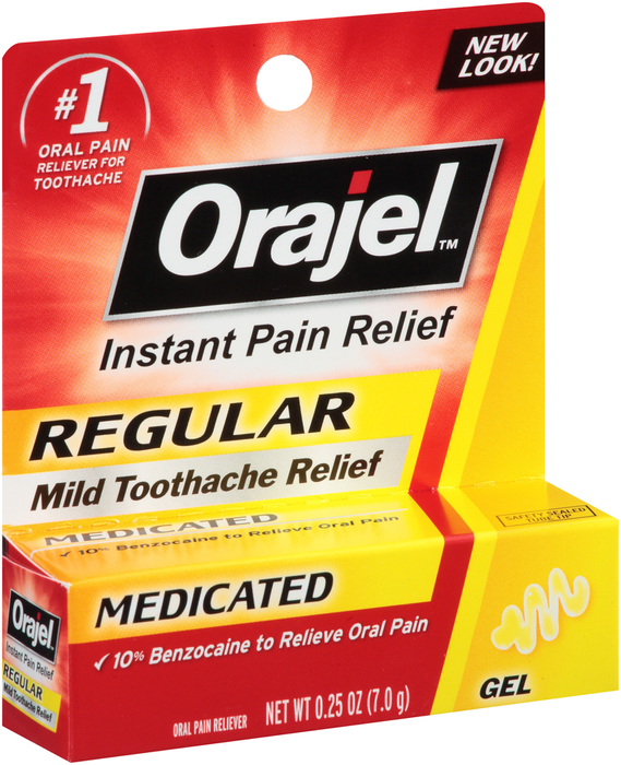 Orajel Toothache Pain Reliever Gel, Regular Strength 16oz