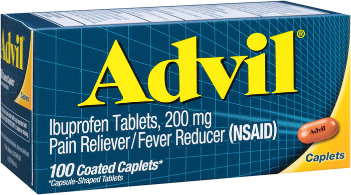 Advil Ibuprofen, 200 mg, Coated Caplets  - 100ea
