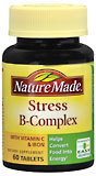 Nature Made Stress B-Complex Tablets With Iron - 60 Tablets