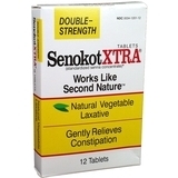 SenokotXTRA Natural Vegetable Laxative, Double Strength, Tablets  - 12ea