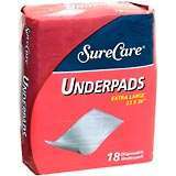 SureCare Underpads Extra Large 23 Inches X 36 Inches - 18 EA