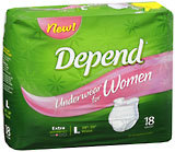 Depend Underwear For Women Large 38 Inch - 50 Inch - 4x18 EA