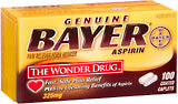Bayer Genuine Aspirin, Original Strength, 325 mg, Coated Caplets  - 100ea