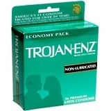 Trojan Enz Condoms Non-Lubricated - 36 Each