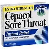 Cepacol Sore Throat Lozenges Maximum Strength Mint - 18 Each