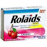 Rolaids Antacid, Cherry, Tablets  - 3ea