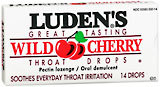 Luden's Throat Drops, Wild Cherry  - 14ea