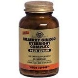 Solgar Bilberry Ginkgo Eyebright Complex Plus Lutein Vegicaps - 60 CP