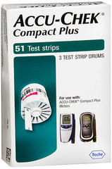 ACCU-CHEK Compact Plus 51 Test Strips 51 3 Test Strip Drums - 1 Each