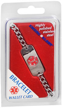 Emerg-Alert Bracelet Wallet Card - 1 EA
