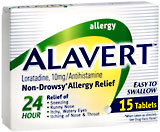 Alavert Non-Drowsy Allergy, 24 Hour, Easy-To-Swallow Tablets  - 15ea